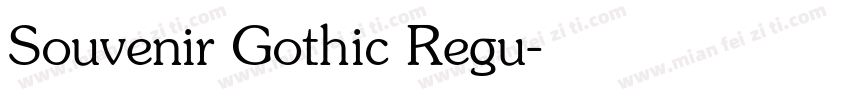 Souvenir Gothic Regu字体转换